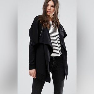 All Saints Dahlia Sweatshirt Jacket XS dark grey